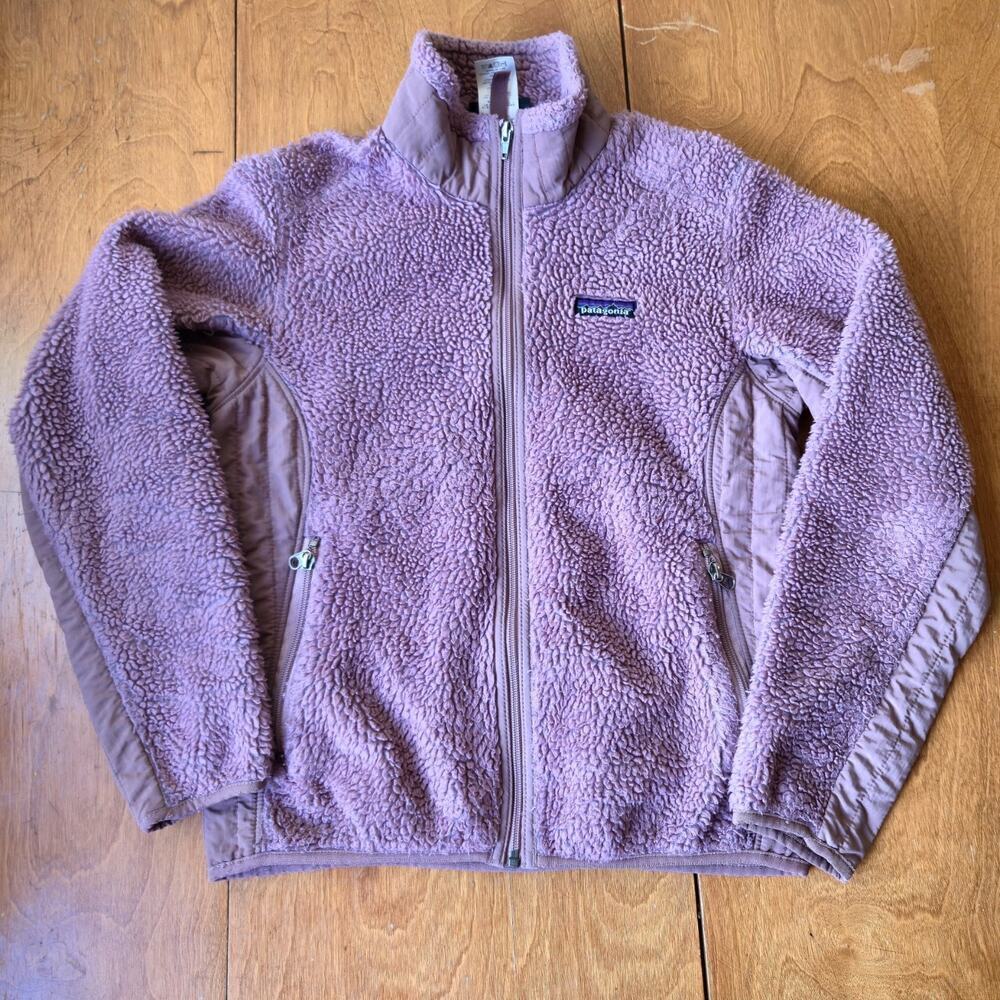 Patagonia Womens 2009 Retro-X Deep Pile Full Zip Jacket Purple Size S 23071F9
